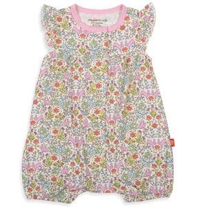 NWT Magnetic Me Easter Bunny Rabbit Hip Hop Romper, Onesie Ruffle Tencel Modal